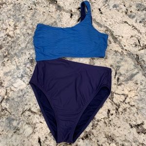 Splendid Asymmetrical One Piece Swimsuit